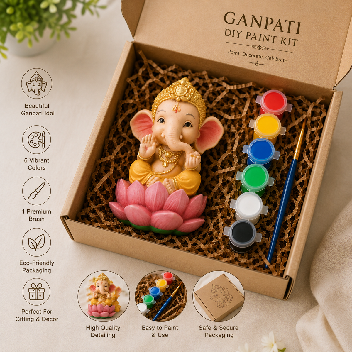 DIY Paint Your Own Bal Ganesh Kit | Paint, Create & Celebrate Bappa